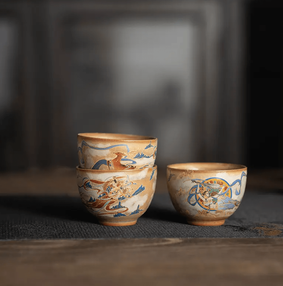 Pipa and Harp Dunhuang Style Tea Cup - Northeast Tea House