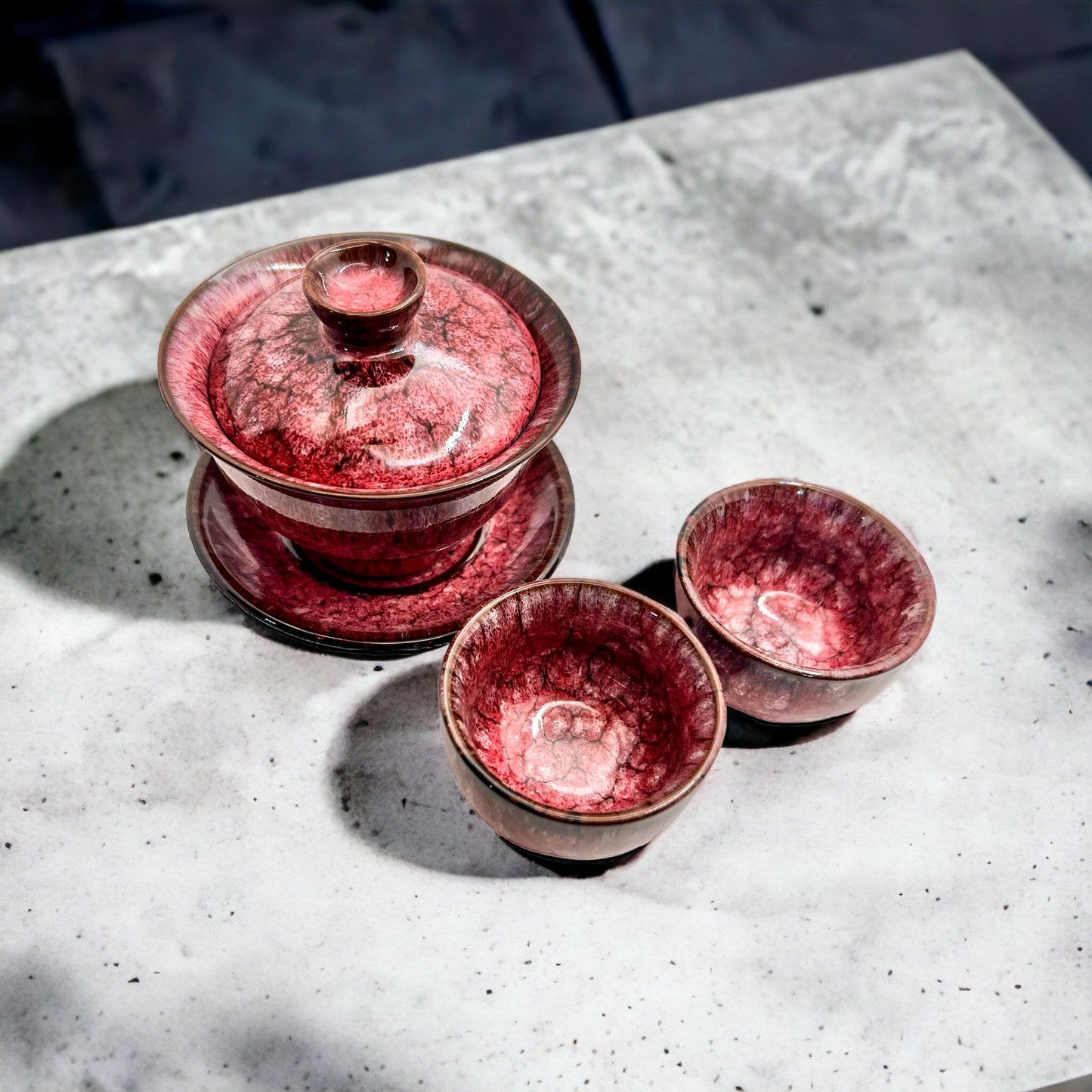 Tie Dye Gaiwan and Cup Set - Northeast Tea House