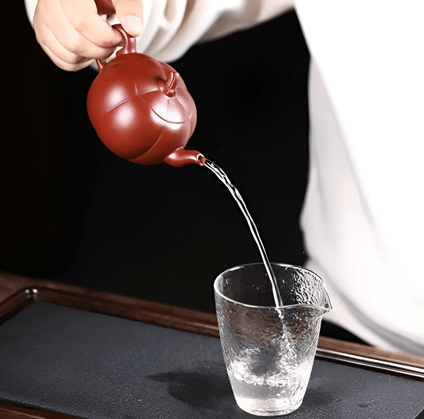 Yixing Purple Clay Pumpkin - Shaped Teapot - Northeast Tea House