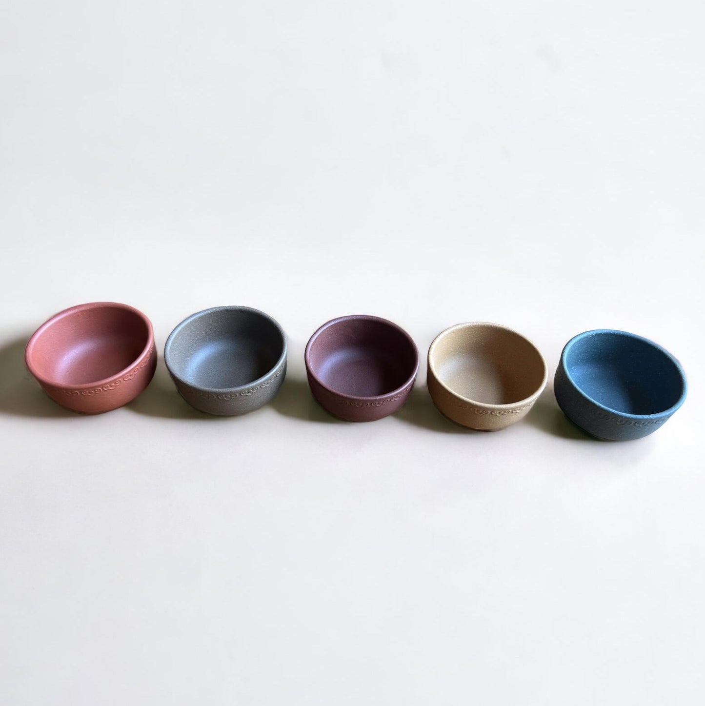 5 Color Purple Clay Gongfu Tea Cup Set