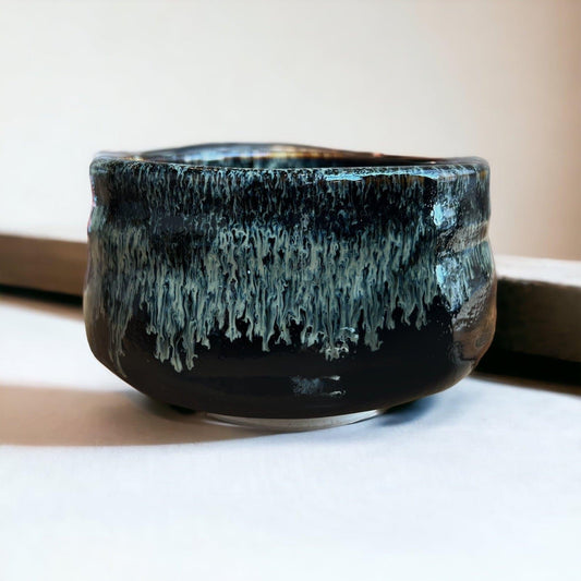 Black Waterfall Chawan - Northeast Tea House