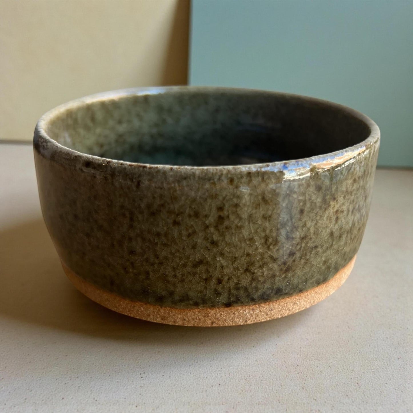 Britt Howe Handmade Green Speckled Bowl - B - Northeast Tea House