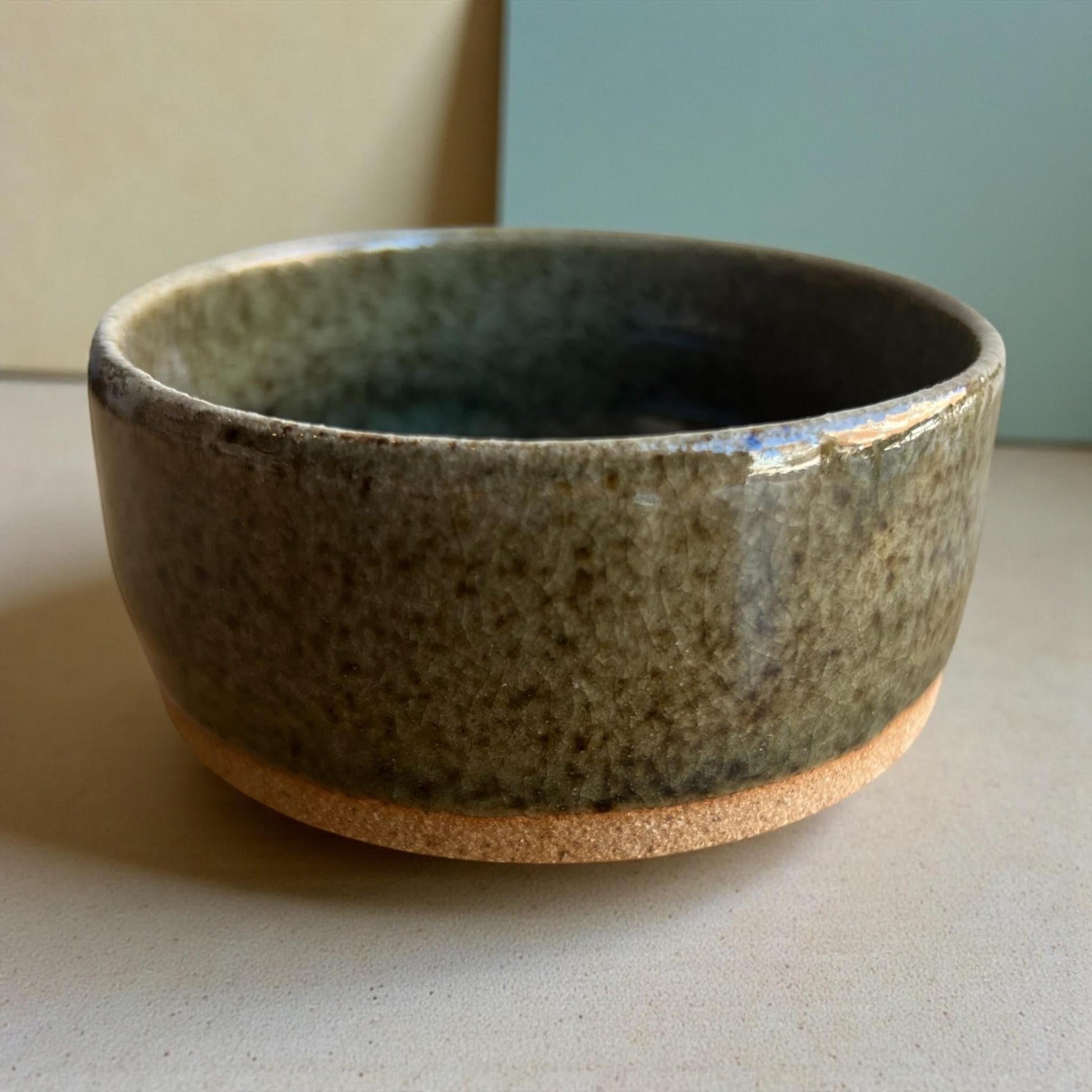 Britt Howe Handmade Green Speckled Bowl - B - Northeast Tea House