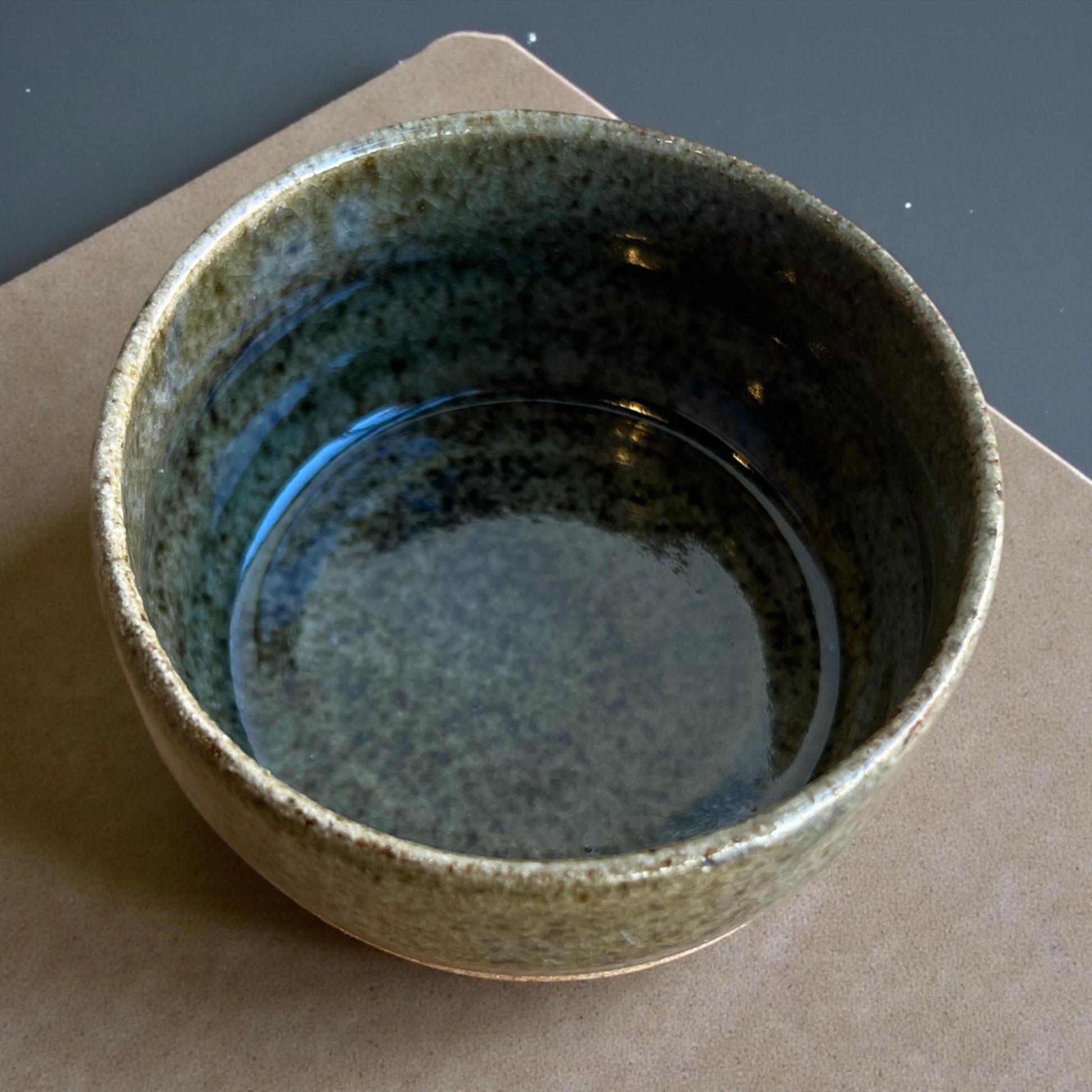 Britt Howe Handmade Green Speckled Bowl - B - Northeast Tea House