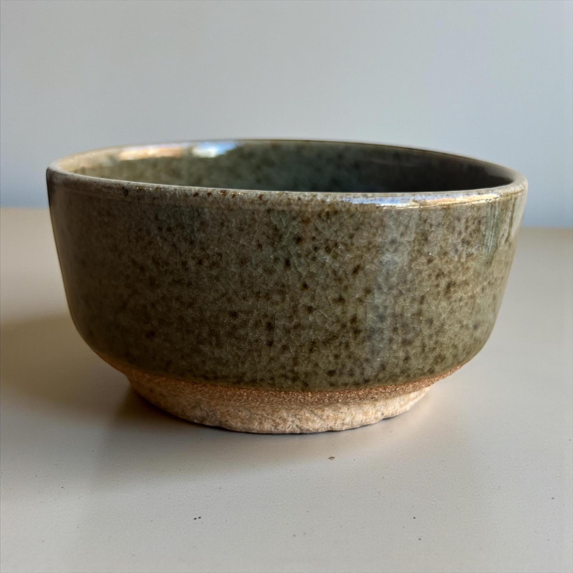 Britt Howe Handmade Speckled Green Bowl - A - Northeast Tea House