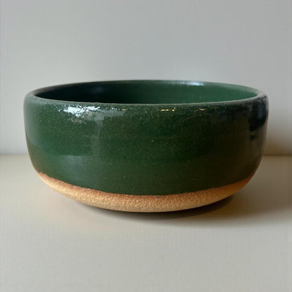 Britt Howe Handmade Stoneware Forest Green Bowl - A - Northeast Tea House