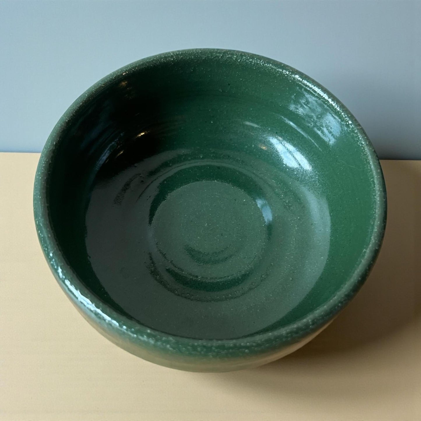 Britt Howe Handmade Stoneware Forest Green Bowl - A - Northeast Tea House