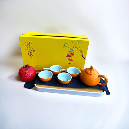 Chinese Fruit Tea Set w/ Tea Tray - Northeast Tea House