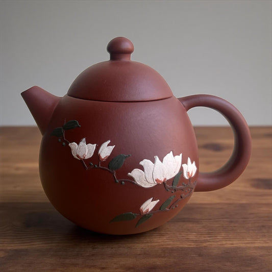 Hand Made Flowering Branch Yixing Teapot - Northeast Tea House