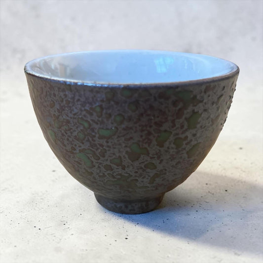 Mottled Green Tea Porcelain Cup - Northeast Tea House