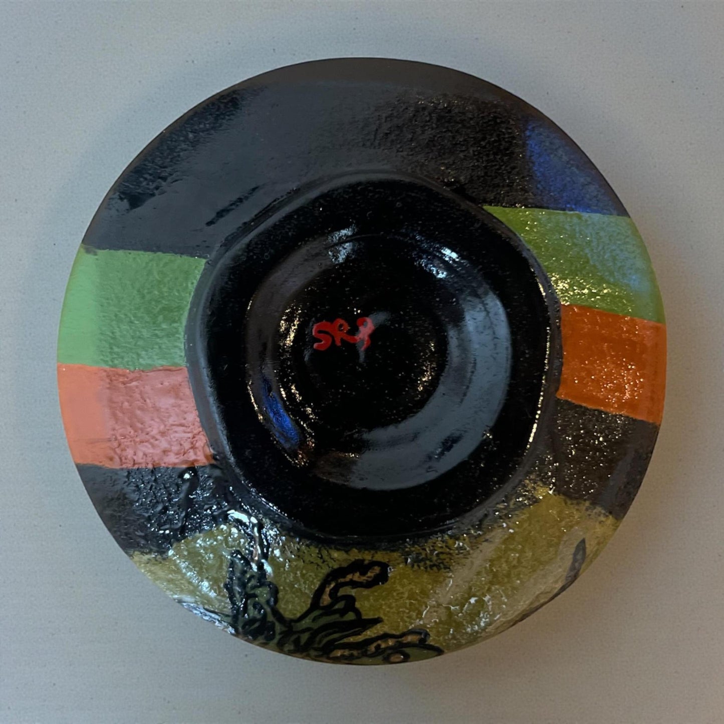 One - of - a - kind Lacquerware Chawan - "Fashionable Octopus Games" - Northeast Tea House