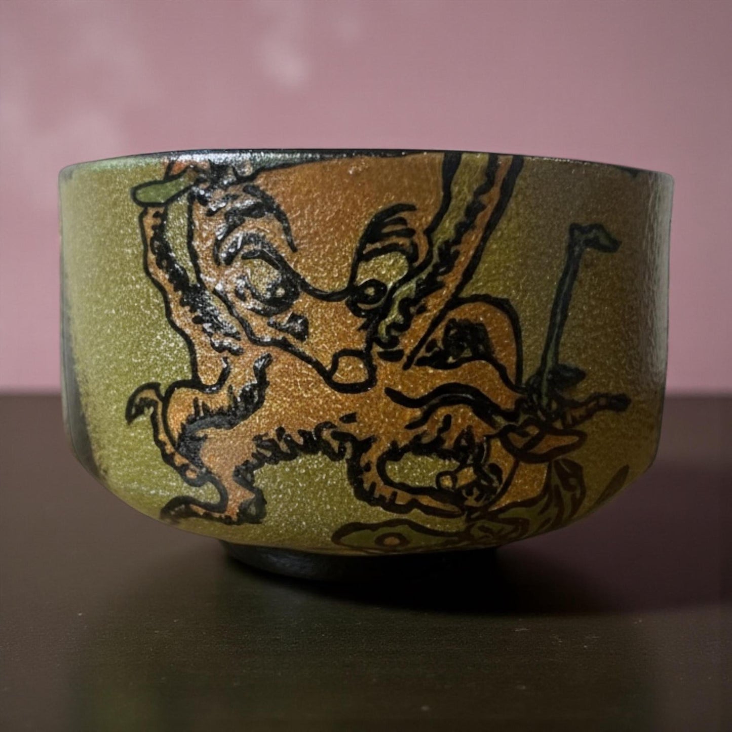 One - of - a - kind Lacquerware Chawan - "Fashionable Octopus Games" - Northeast Tea House