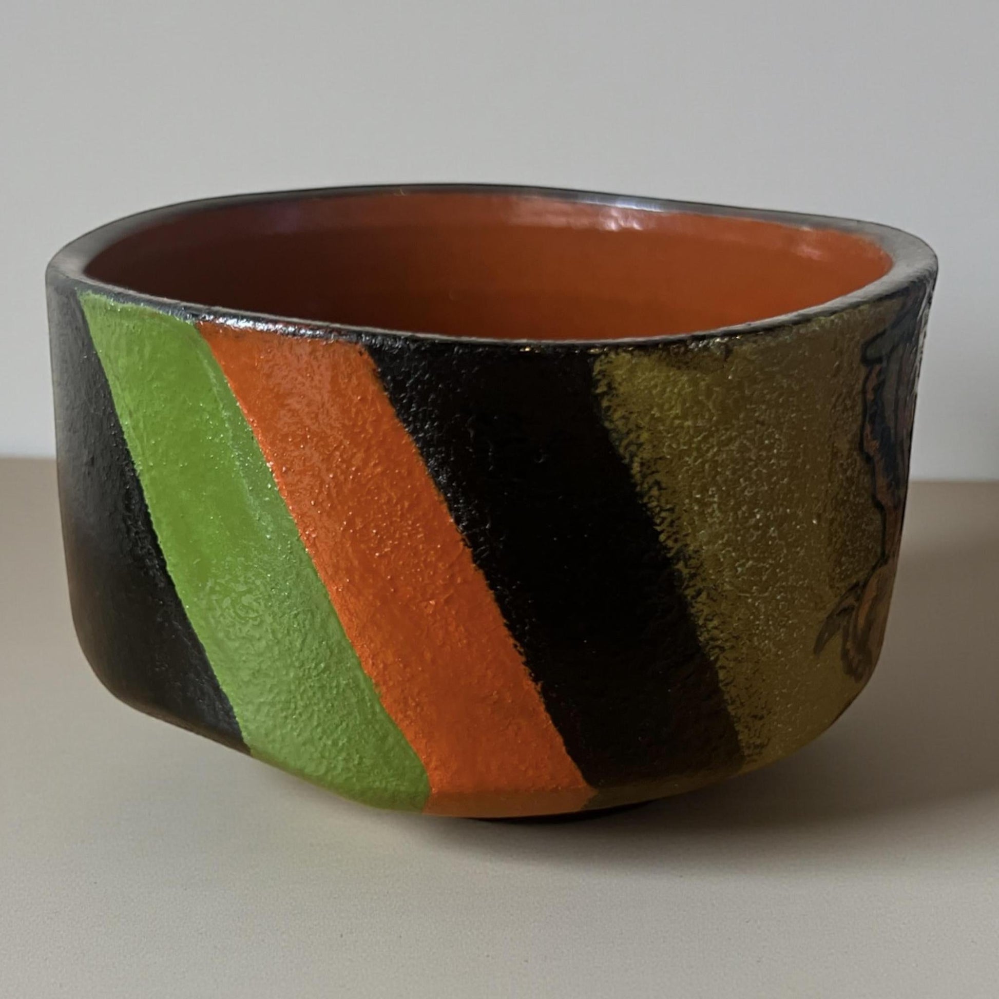 One - of - a - kind Lacquerware Chawan - "Fashionable Octopus Games" - Northeast Tea House