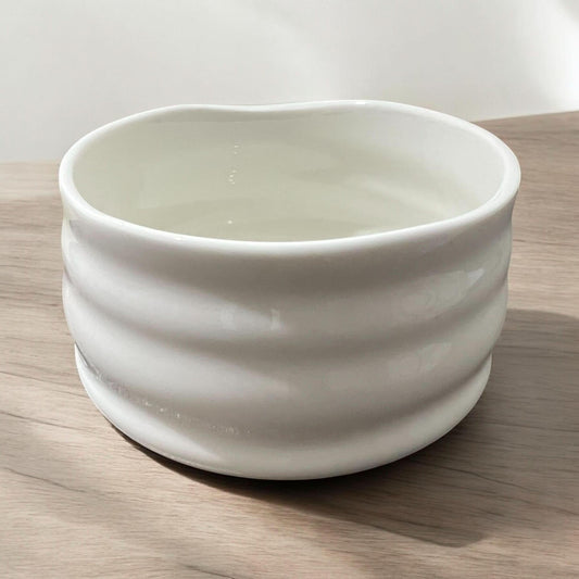 Saku White Matcha Bowl - Northeast Tea House