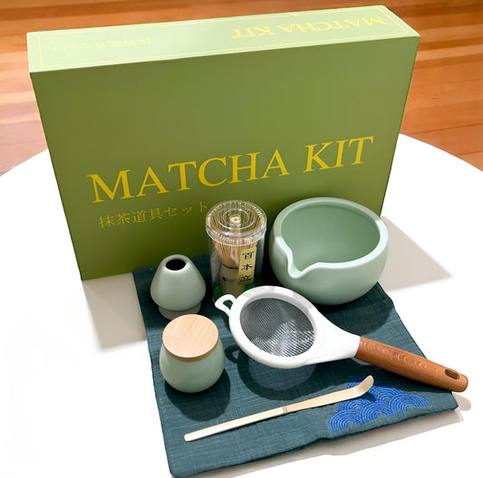 Spouted Celadon Matcha Set - Northeast Tea House