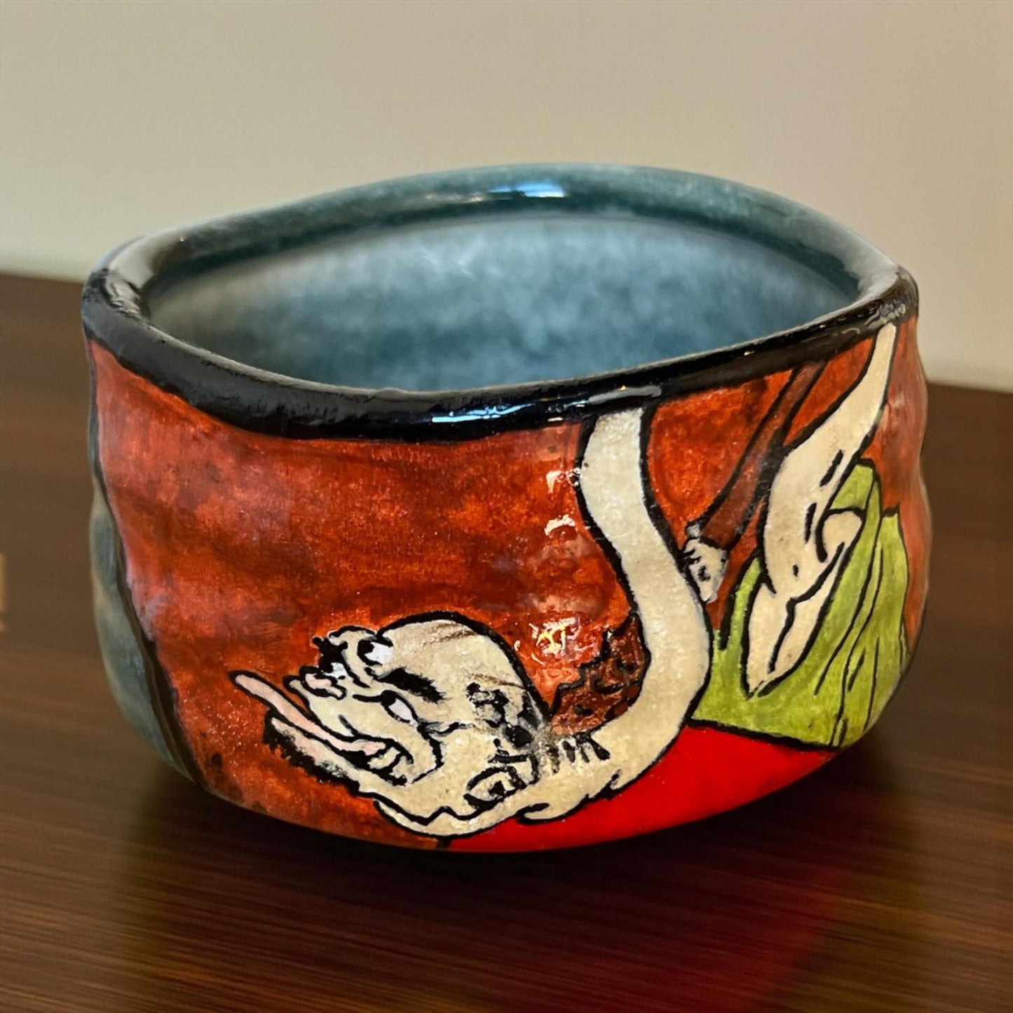 Urushi - Tsugi Chawan Featuring Character From Pandora's Box - Northeast Tea House