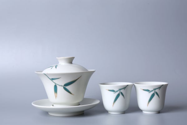 Blue Bamboo Gaiwan and Cups at $44