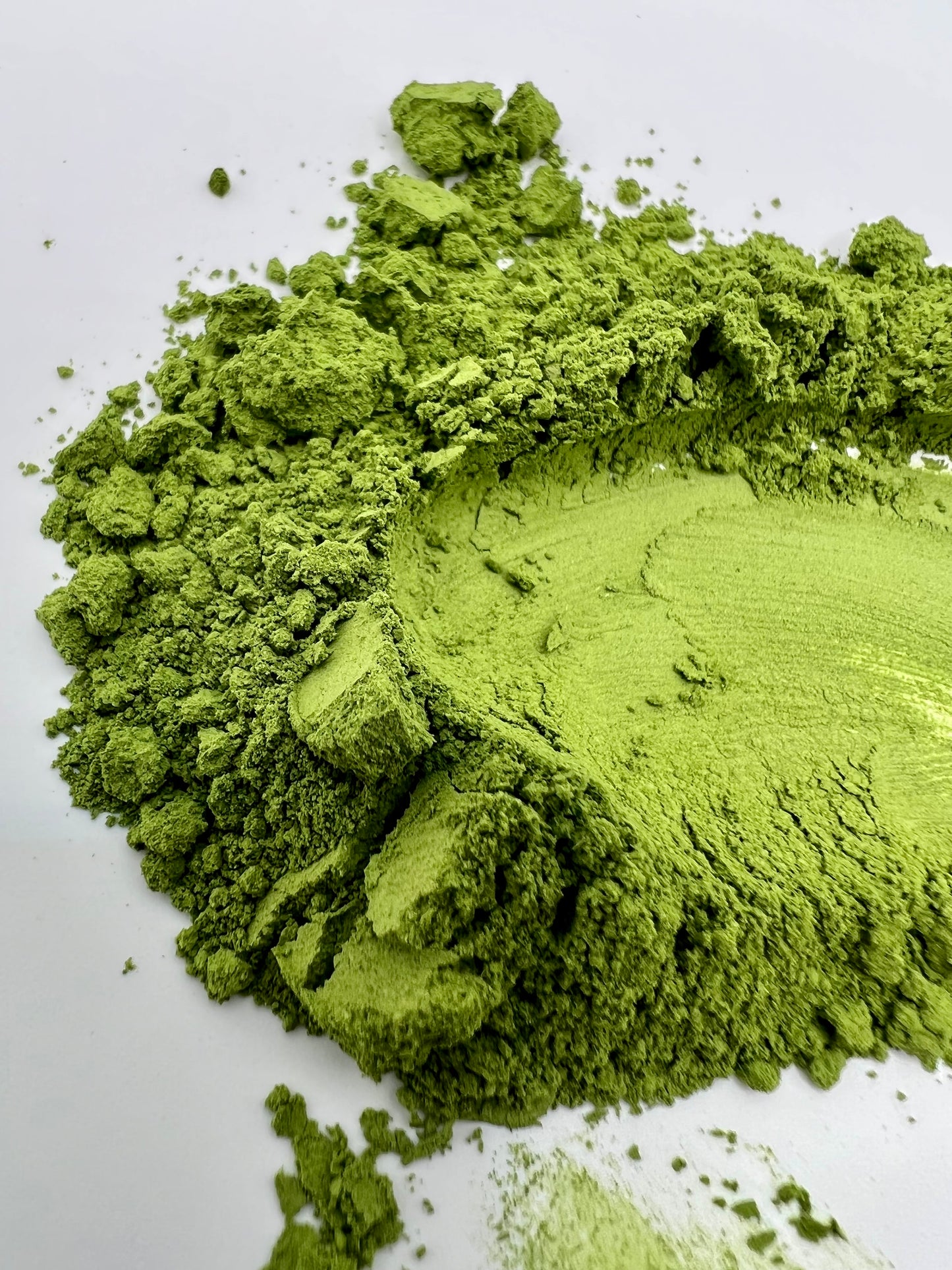 A close up of our Mill City Blend Matcha powder. 