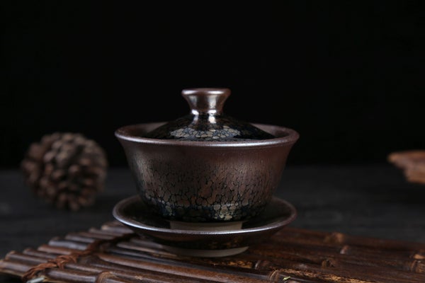 Jianzhan Oil Spot Hand-made Stoneware Gaiwan at $74