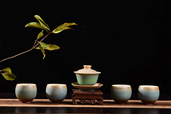 Ceramic “Pastel Sunrise” Gaiwan And Cups at $63