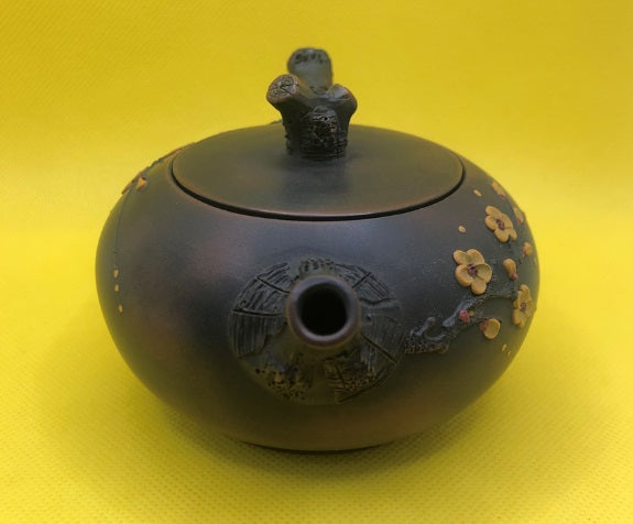 Jian Shui Clay Plum Blossom M31 (Yellow) Teapot by Ma Lin at $225