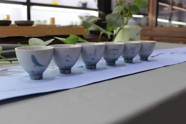 Jingdezhen Porcelain "Six Stages of the Lotus" Tea Cup Set at $39