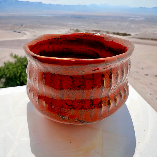 Texturized Red Chawan